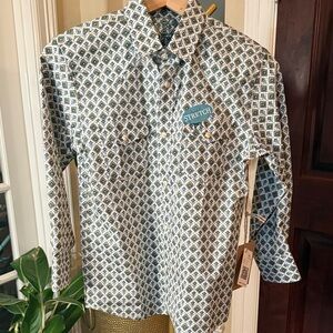 Platini New Geometric Patterned Long Sleeve Shirt Kids Size 10
